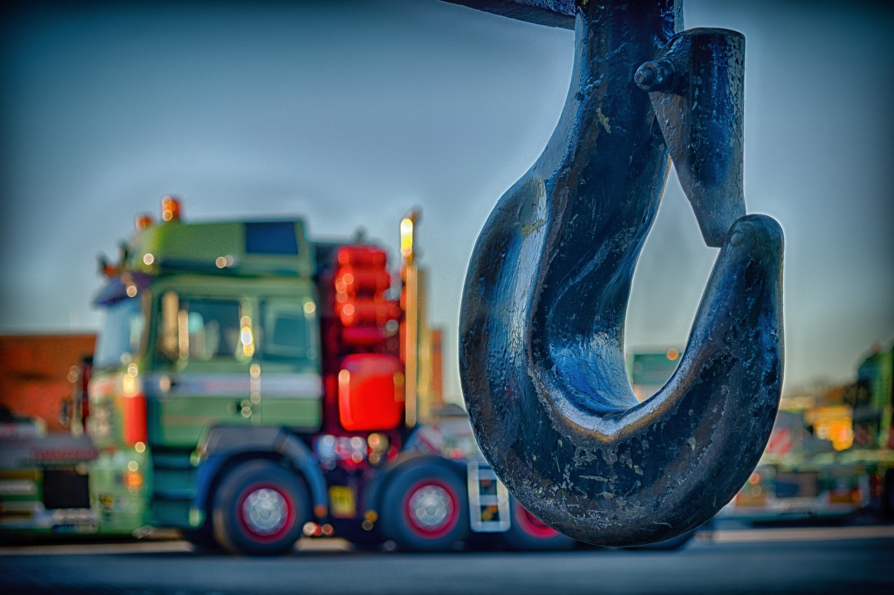 hook, crane, close up